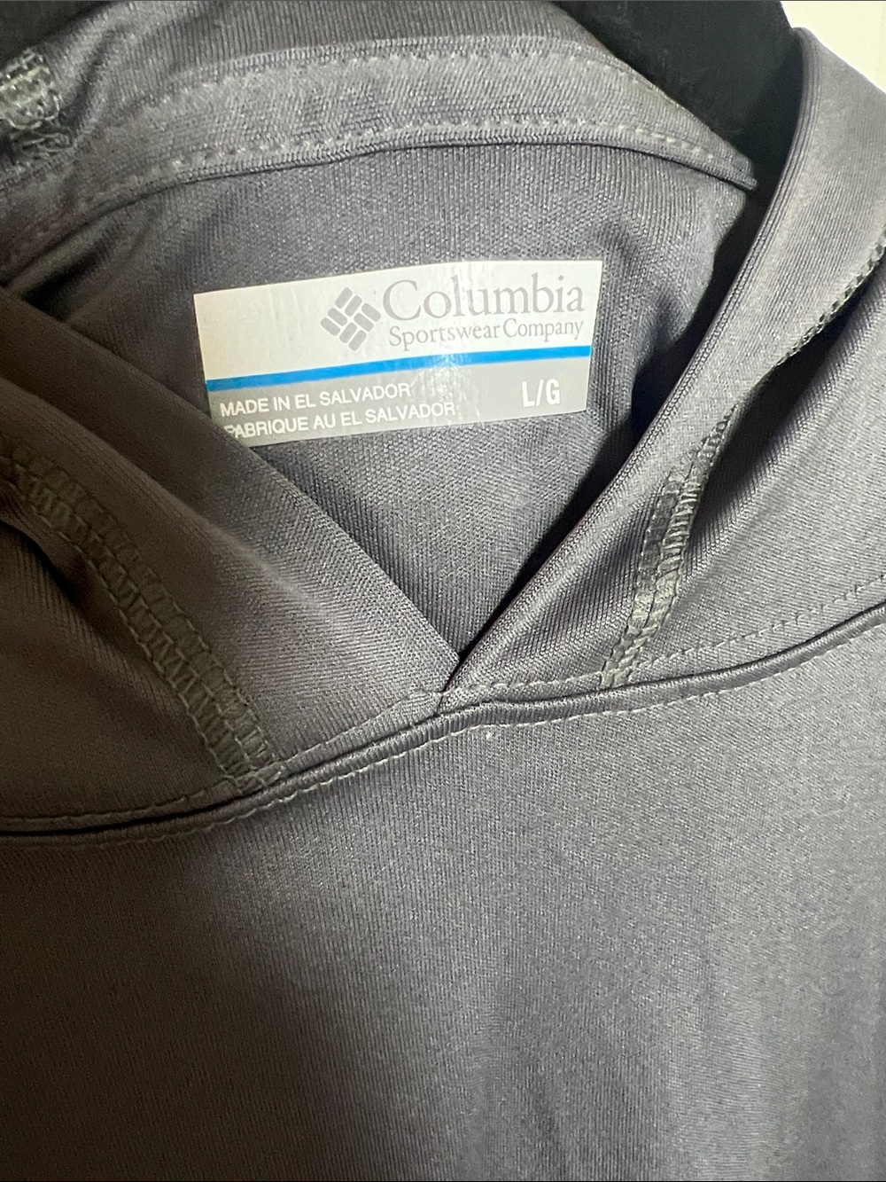 Columbia Men's Gray Crewneck Lightweight Hooded Sun Shirt PFG Long Sleeve Large - Picture 2 of 6